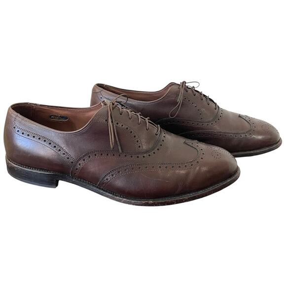 Allen Edmonds Chester Wingtip Oxfords Brown 13 D Lace-Up Career Formal Office - Picture 2 of 13